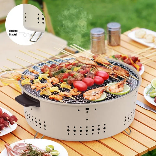 CampPro Portable Round Charcoal Grill